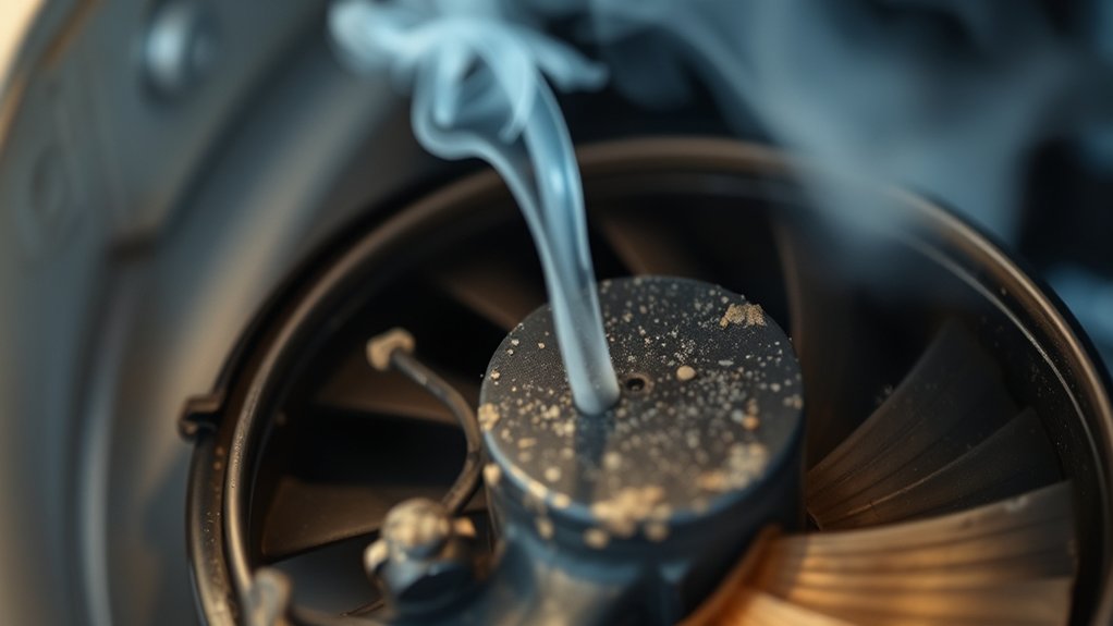 burning odor indicates overheating components