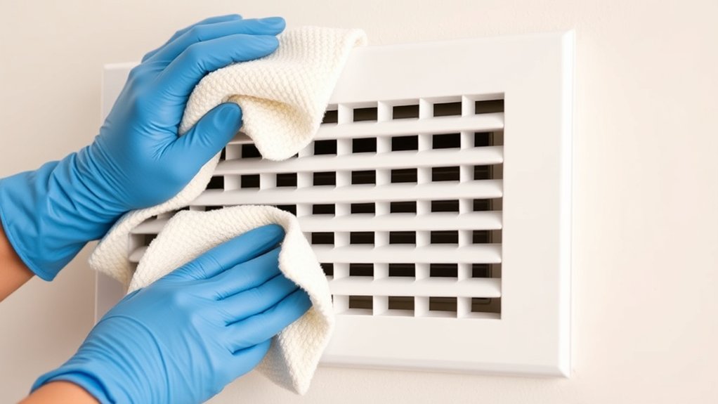 ensure vent covers dry