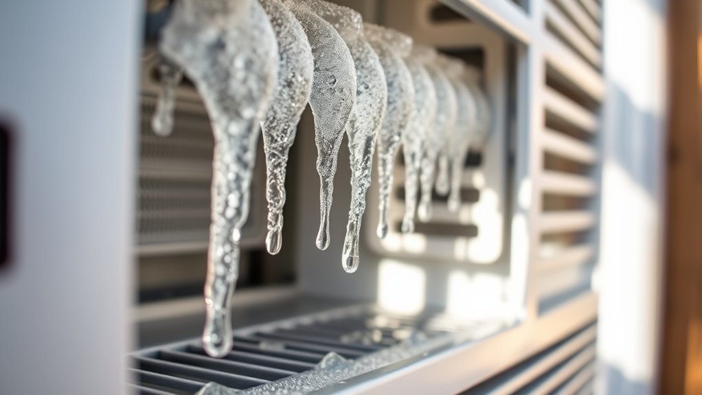 ice buildup causes leaks