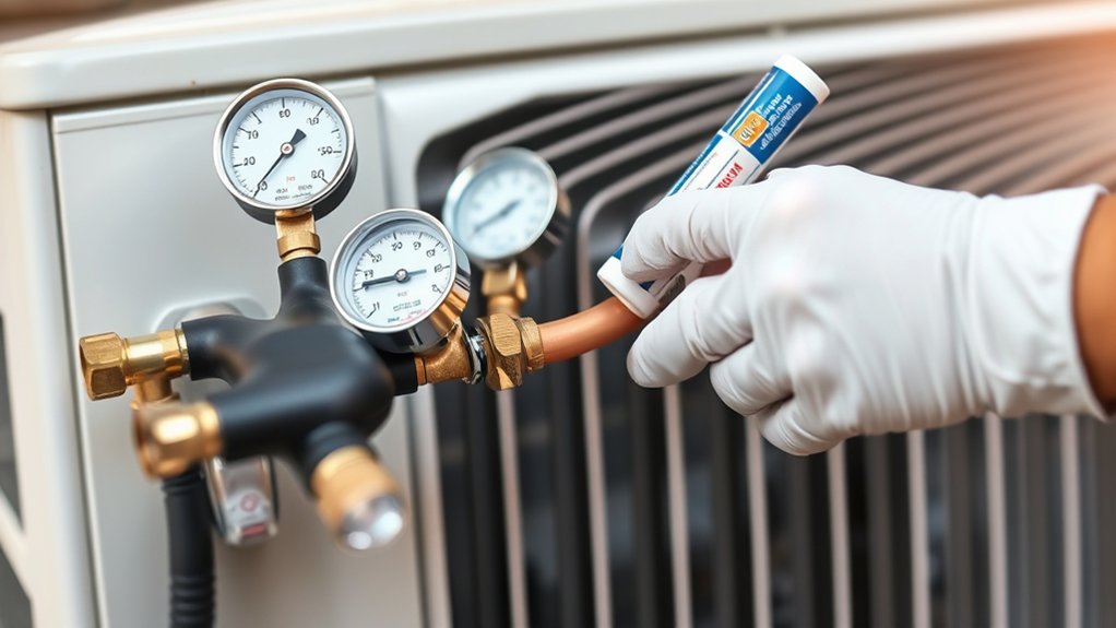 repairing freon leak steps