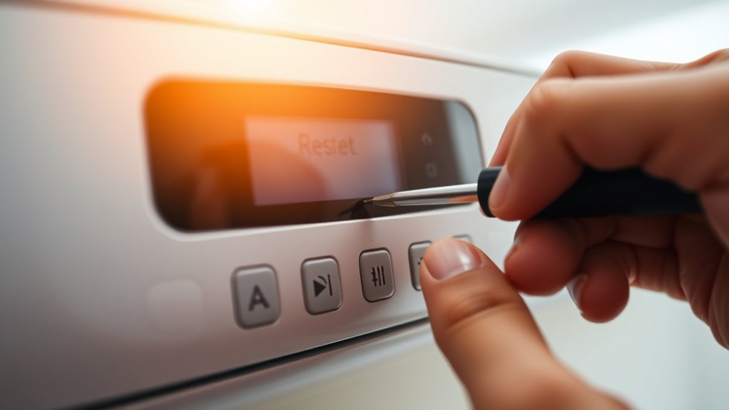 reset cf code procedure