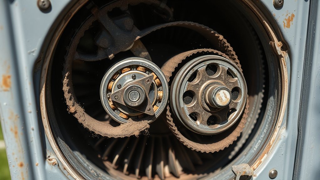 worn bearings and belts